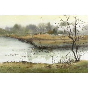 Arif Ansari, 15 x 22 Inch, Water Color on Paper, Landscape Painting, AC-AA-054